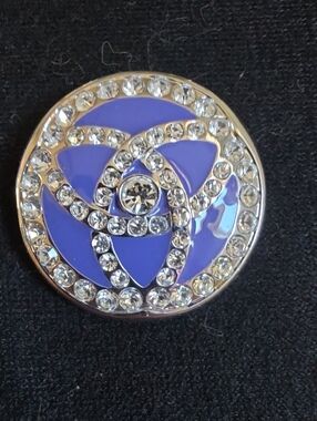 STYLE DOTS Statement Crystal Knot Design W Purple Enamel Snap - Women's Jewlery